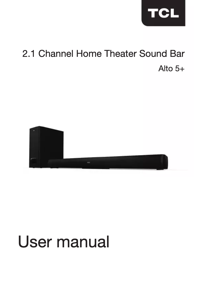 Image de la première page du manuel de l'appareil Alto 5+ TS5010