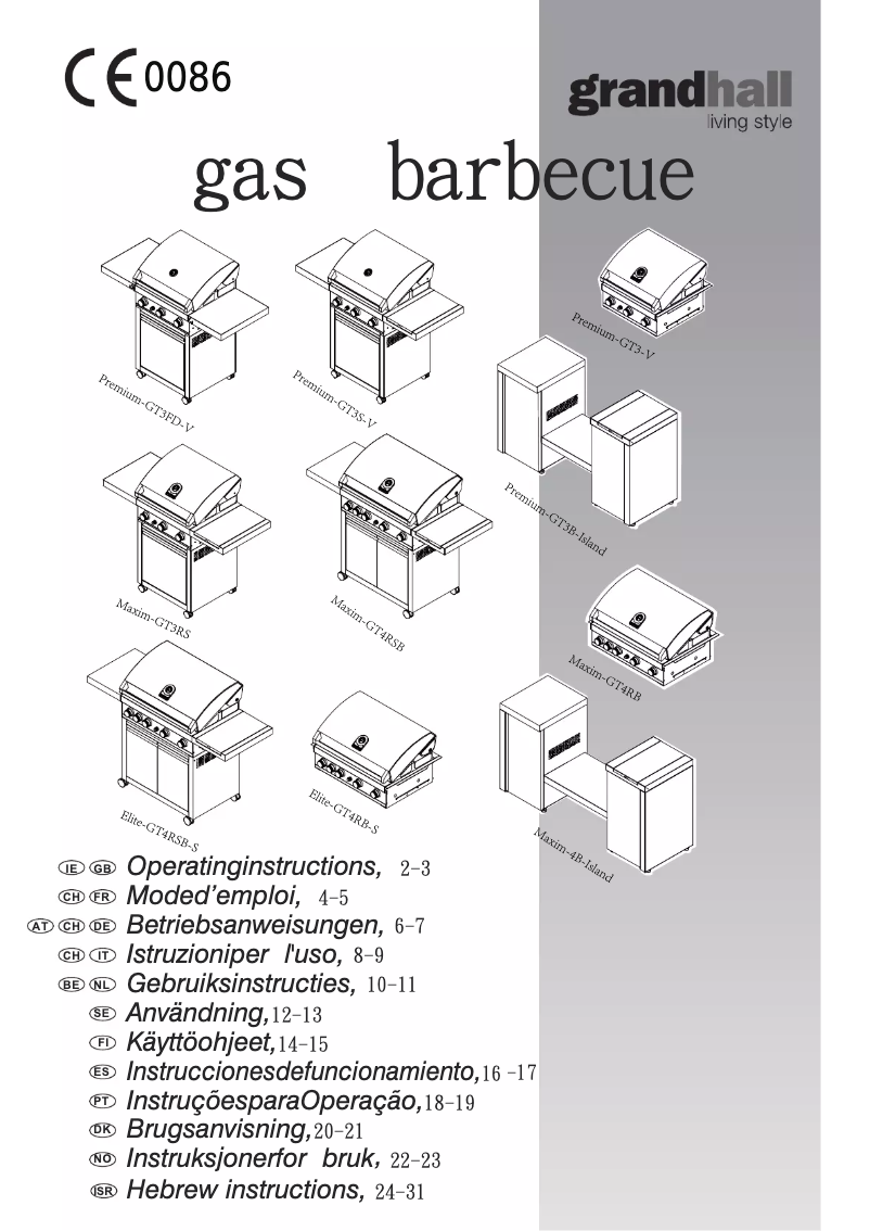 Page 1 de la notice Manuel utilisateur Grandhall Premium-GT3FD-V