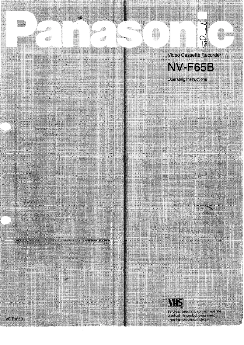 Page n°1 - Manuel utilisateur Panasonic NV-F65B