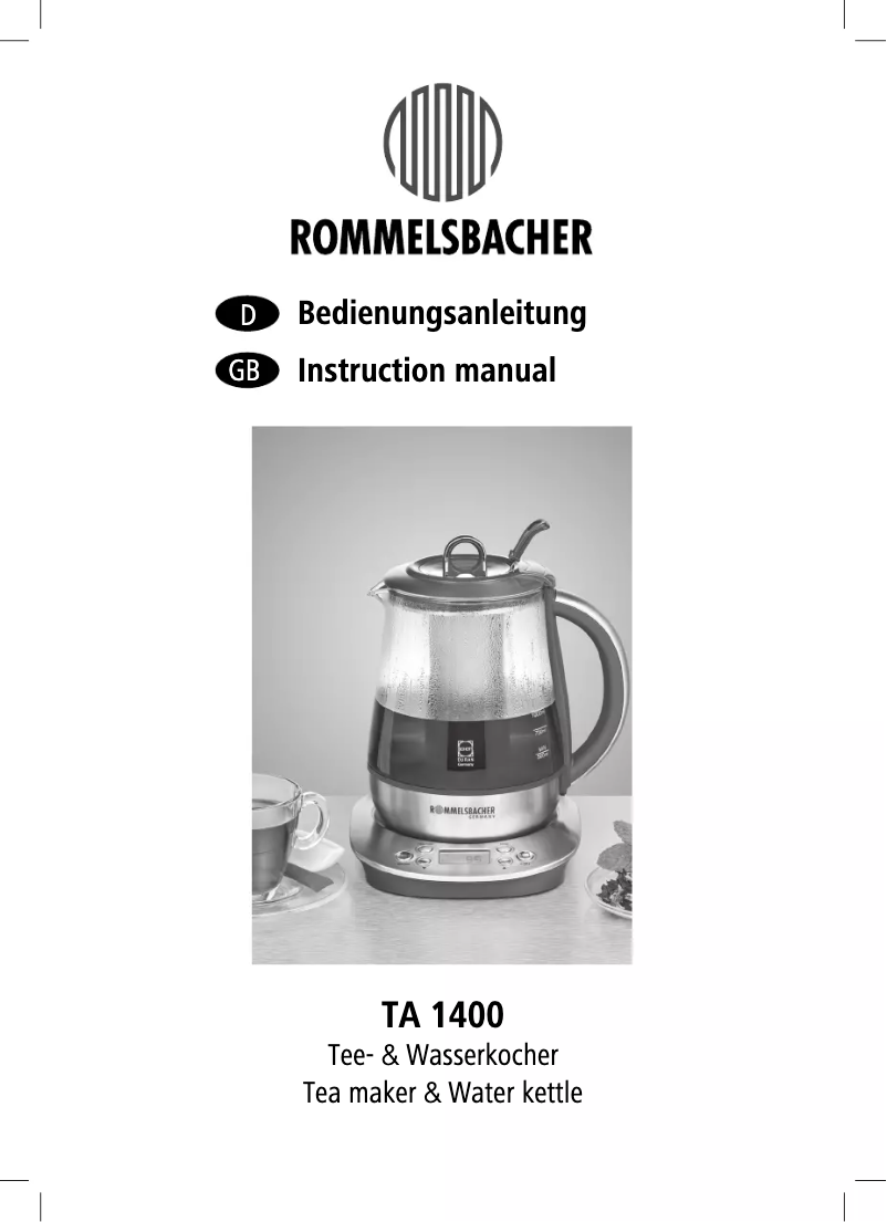 Page 1 de la notice Manuel utilisateur Rommelsbacher TA 1400