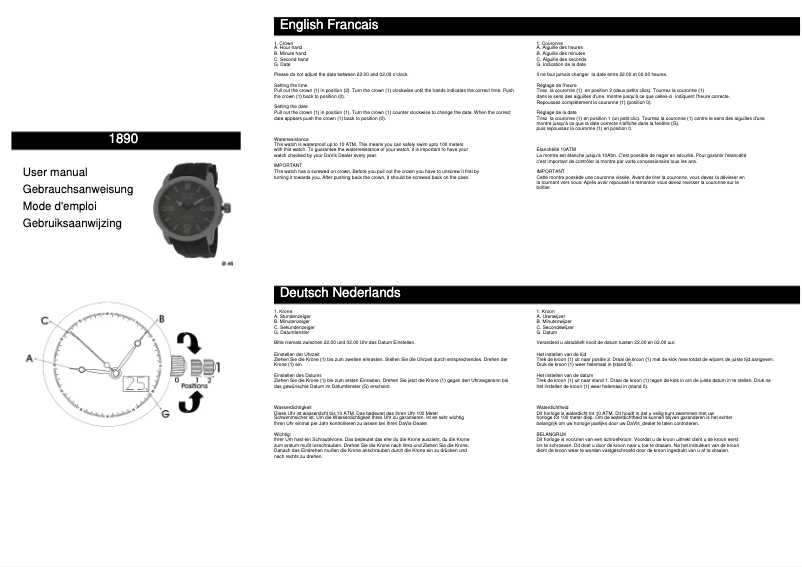 Page 1 of the manual User Manual Davis Jordan 1890