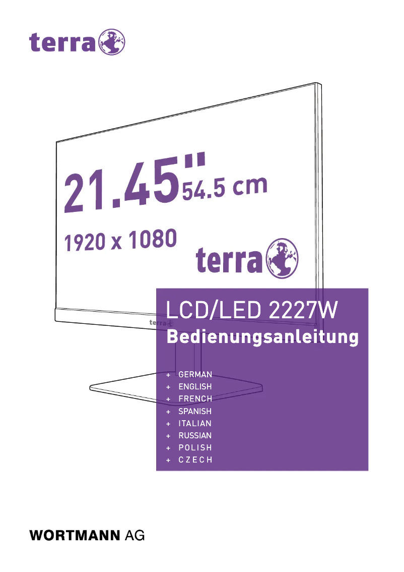 Page n°1 - Manuel utilisateur Wortmann AG Terra LED 2227W
