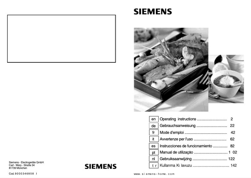 Página 1 del manual Manual de usuario Siemens ER726RT90E