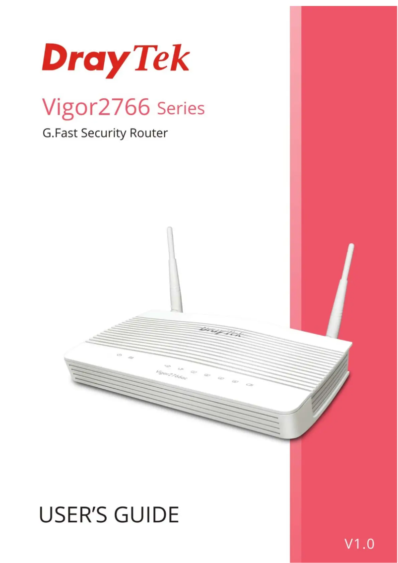 Page n°1 - Manuel utilisateur Draytek V2766