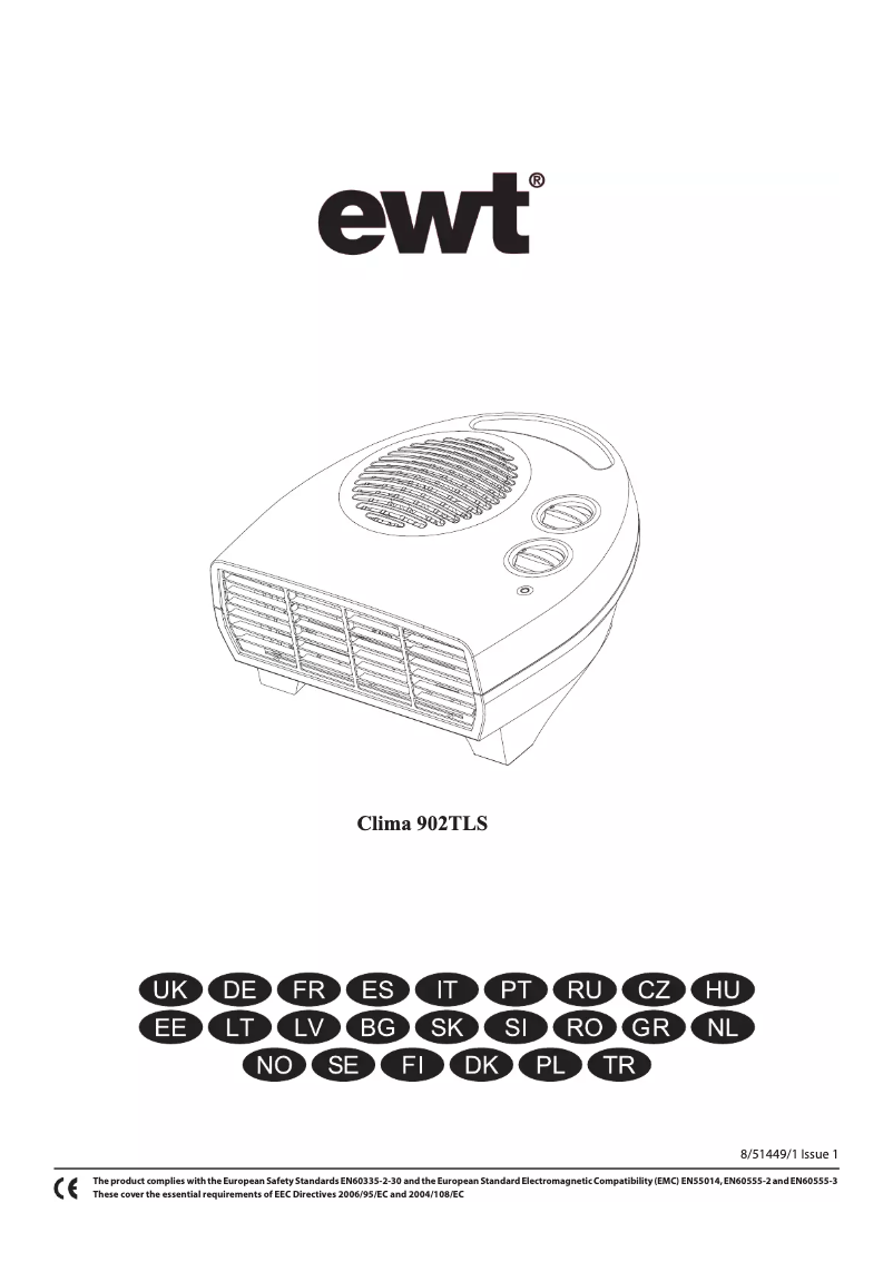 Imagen de la primera página del manual del dispositivo Clima 902TLS