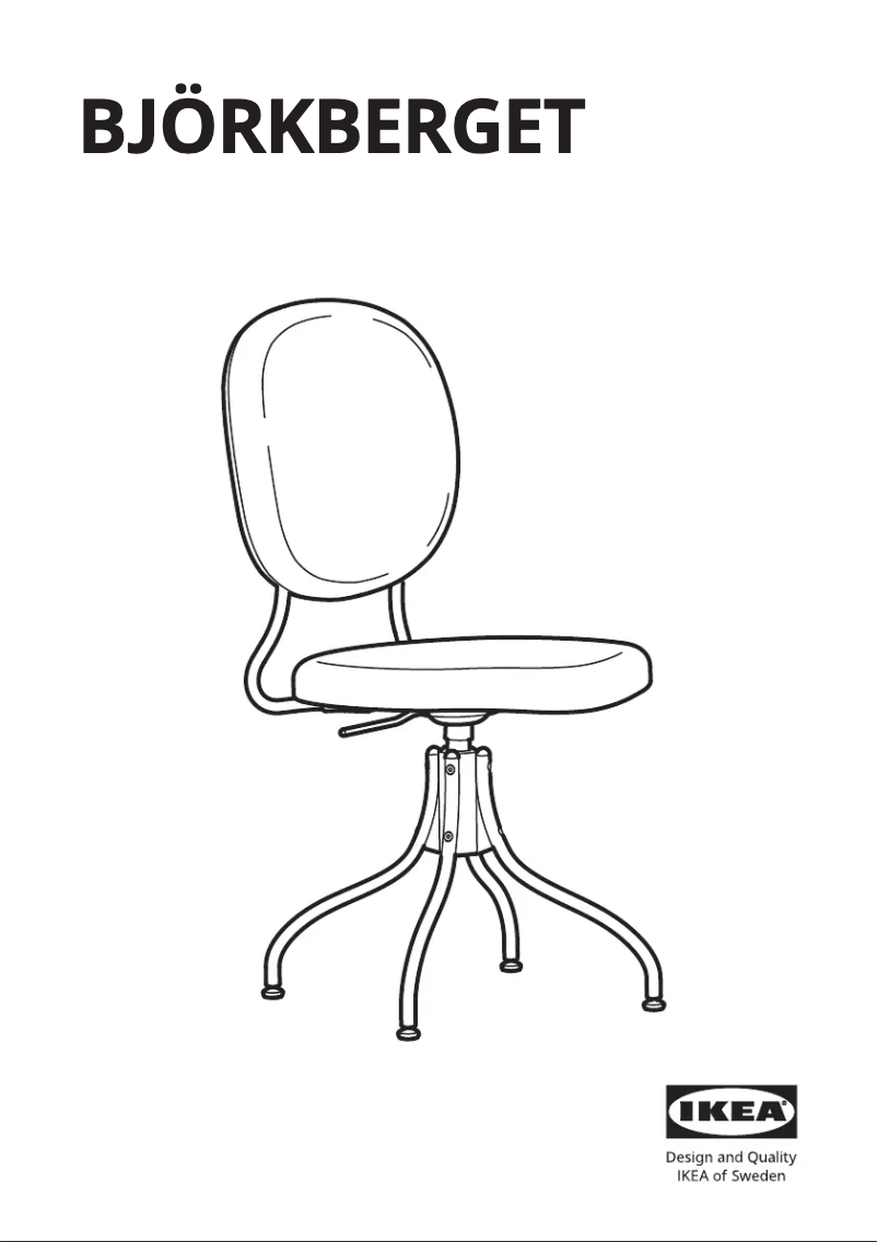 Página 1 del manual Manual de usuario Ikea BJÖRKBERGET 604.817.94