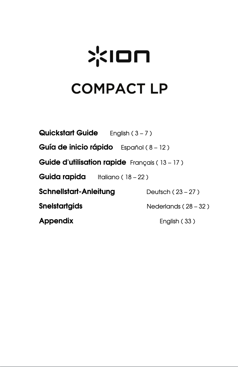 Page n°1 - Manuel utilisateur ION Compact LP