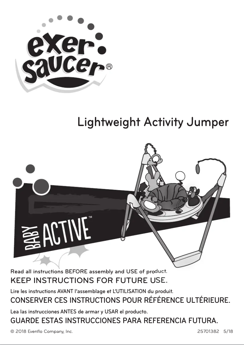 Imagen de la primera página del manual del dispositivo Exersaucer Woodland Wonder