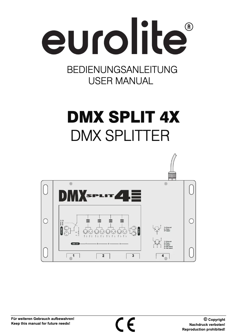 Image de la première page du manuel de l'appareil DMX Split 4