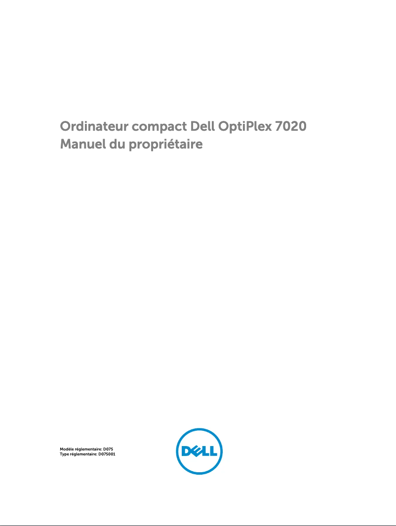 Image de la première page du manuel de l'appareil OptiPlex 7020 SFF