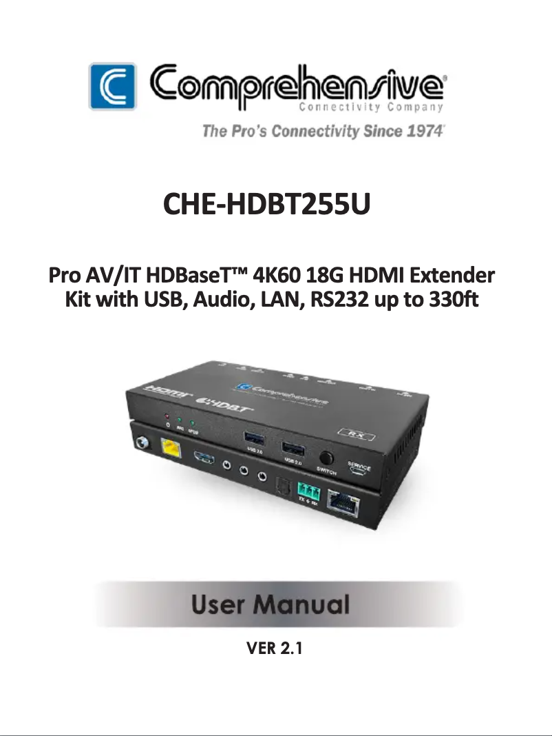 Image de la première page du manuel de l'appareil CHE-HDBT255U