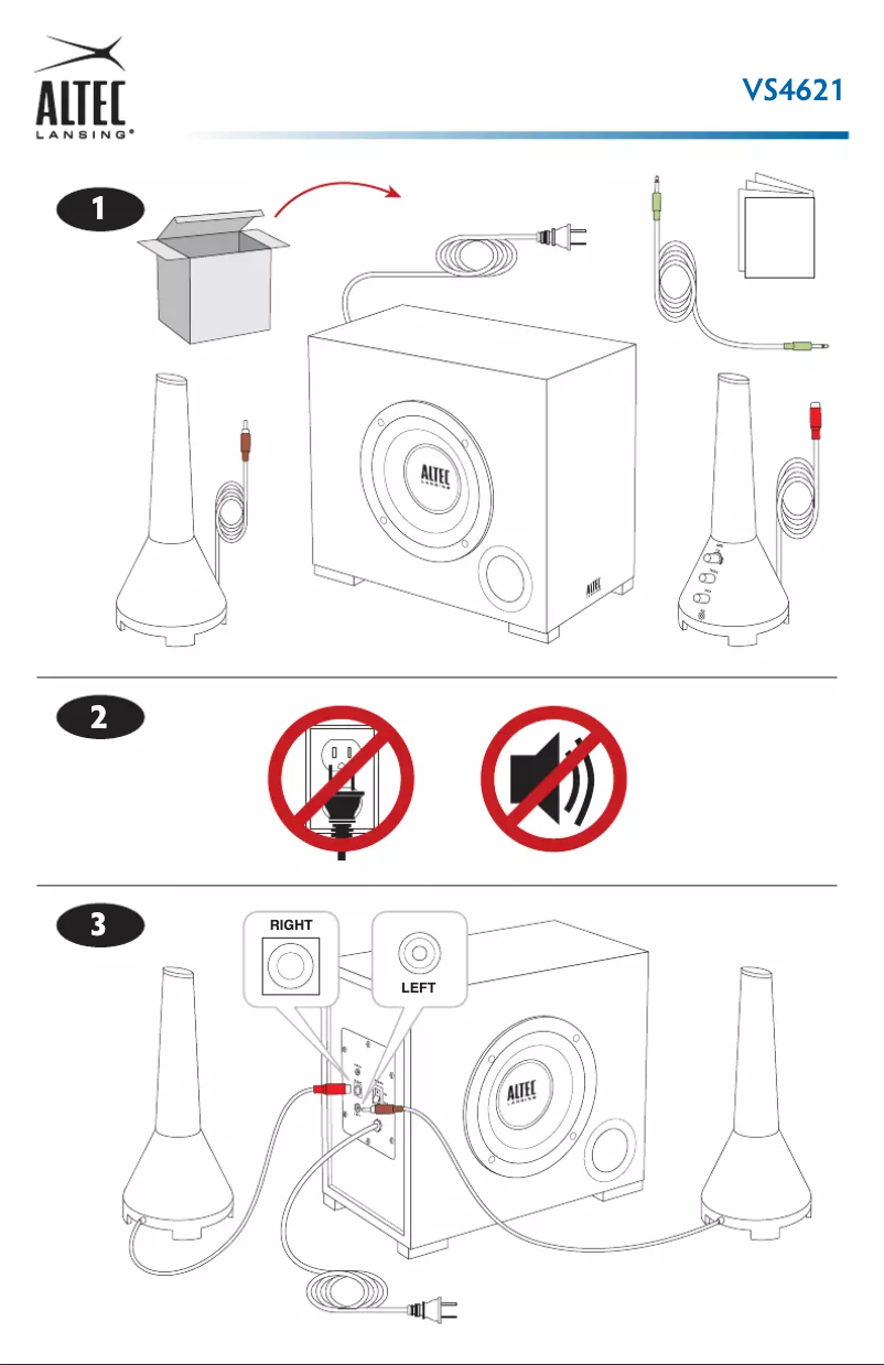 Página 1 del manual Manual de usuario Altec Lansing VS4621