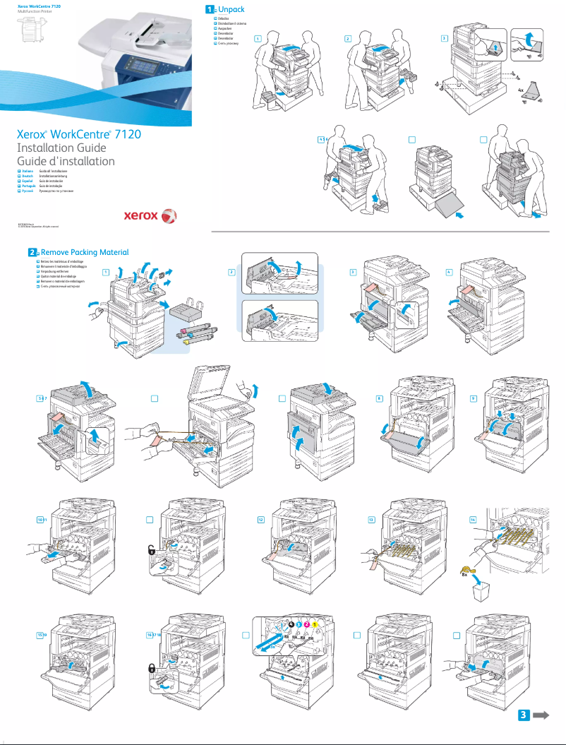 Page n°1 - Guide d'installation Xerox WorkCentre 7125