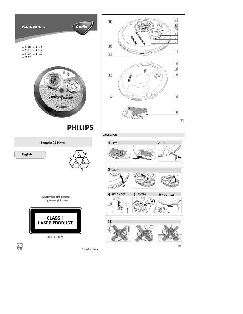 Image de la première page du manuel de l'appareil AX3306
