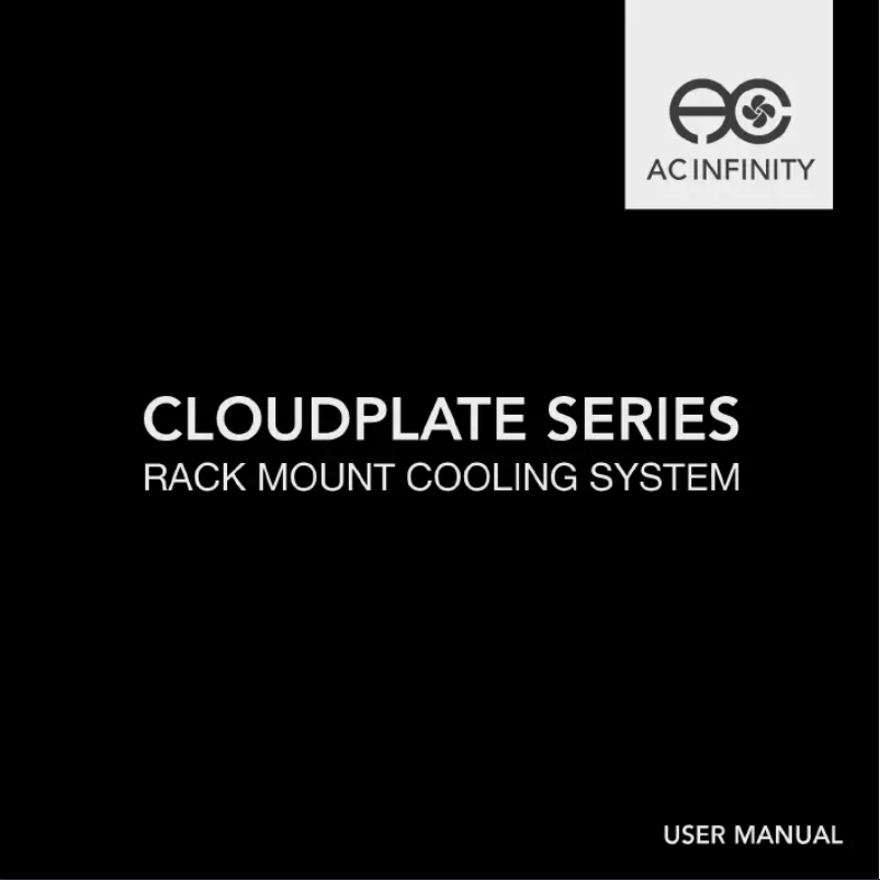 Page n°1 - Manuel utilisateur AC Infinity Cloudplate T2
