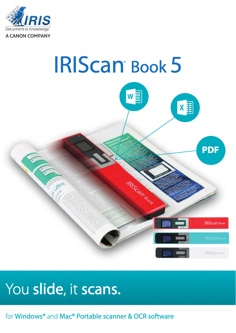 Page n°1 - Manuel utilisateur Iris IRIScan Book 5