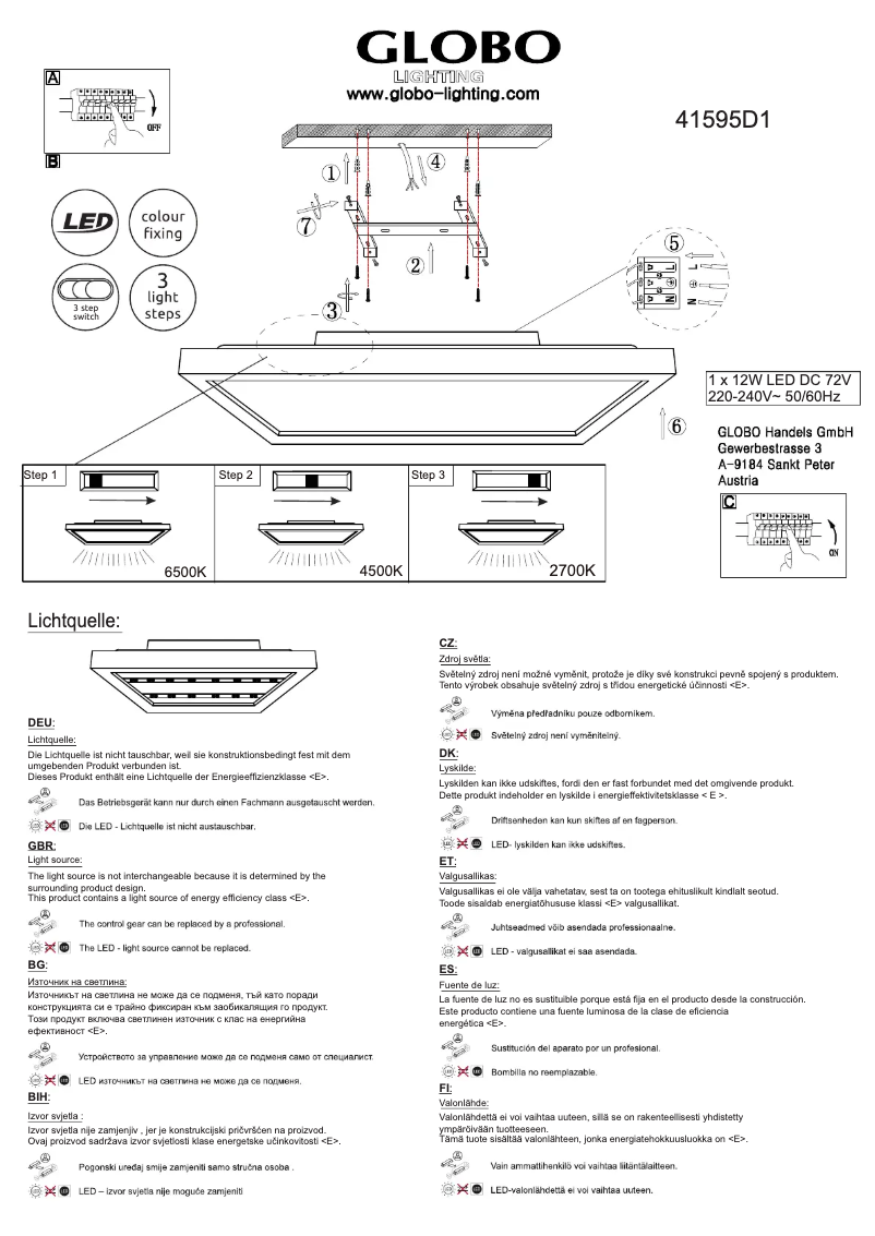 Page n°1 - Manuel utilisateur Globo 41595D1