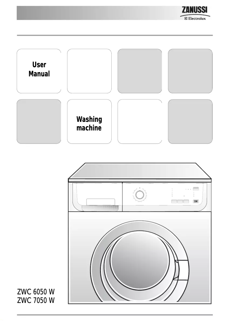 Page 1 de la notice Manuel utilisateur Zanussi-Electrolux ZWC 7050 W