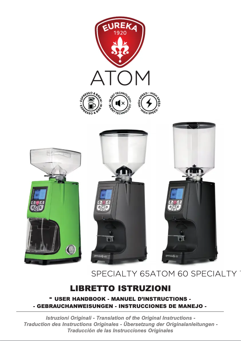 Image de la première page du manuel de l'appareil Atom Specialty 65