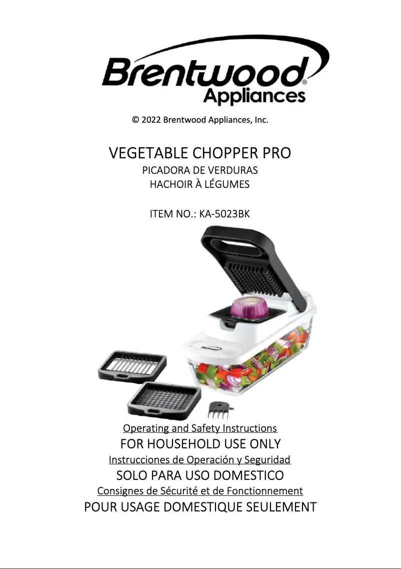 Image de la première page du manuel de l'appareil KA-5023BK