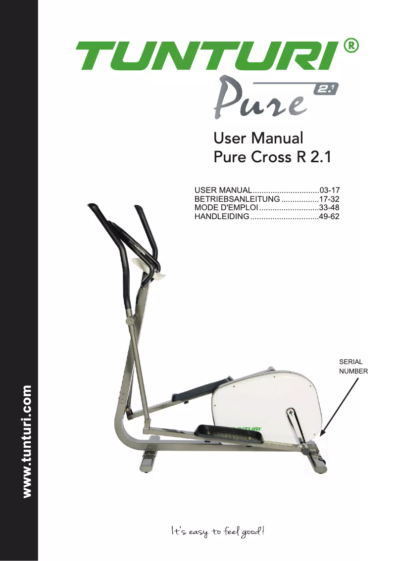 Page n°1 - Manuel utilisateur Tunturi Cross R 2.1