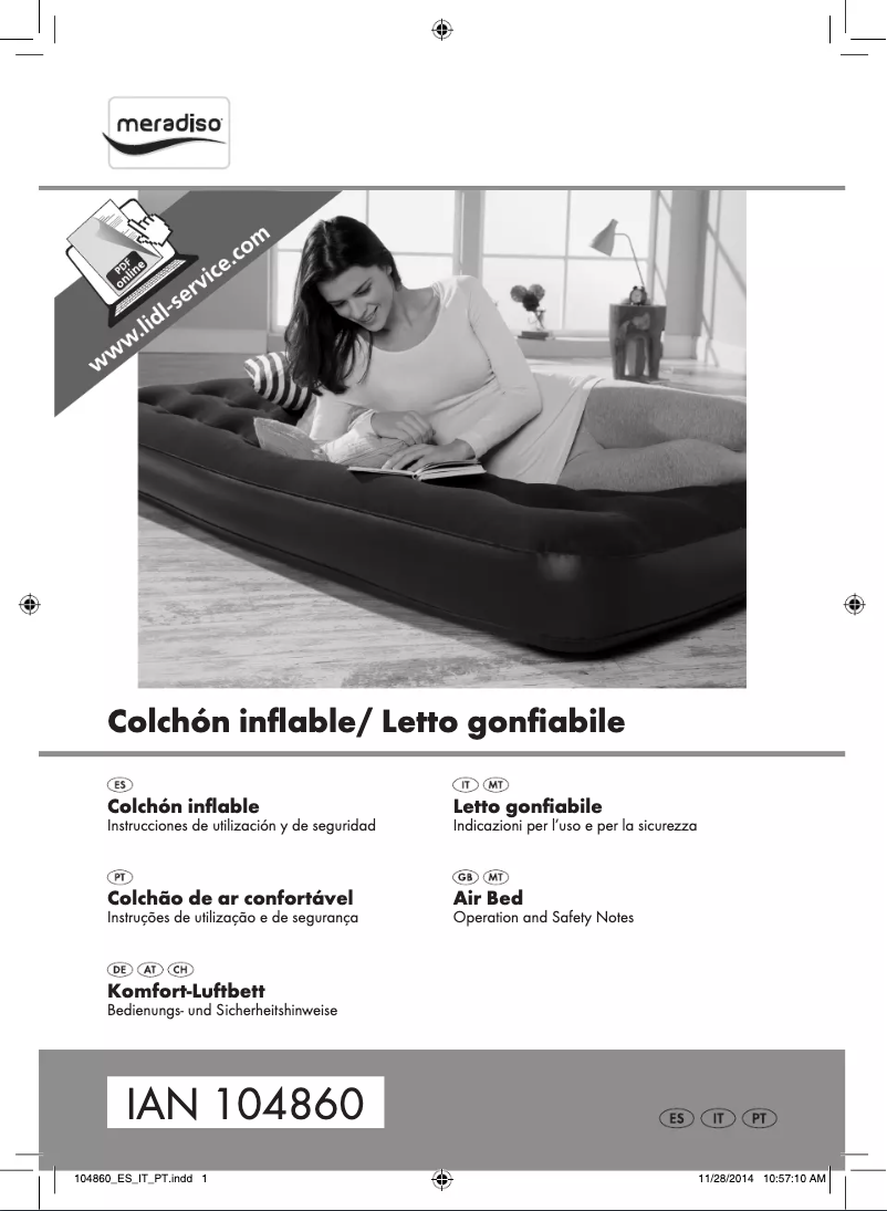 Image de la première page du manuel de l'appareil IAN 104860