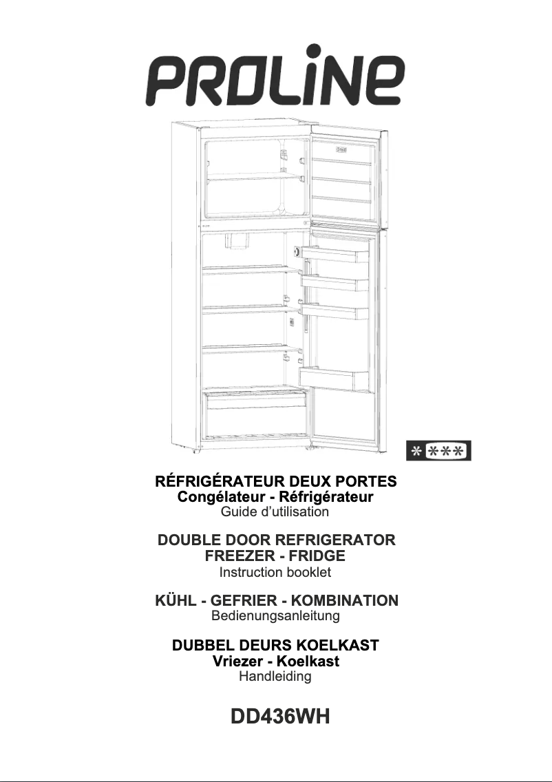 Page 1 de la notice Manuel utilisateur Proline DD436WH