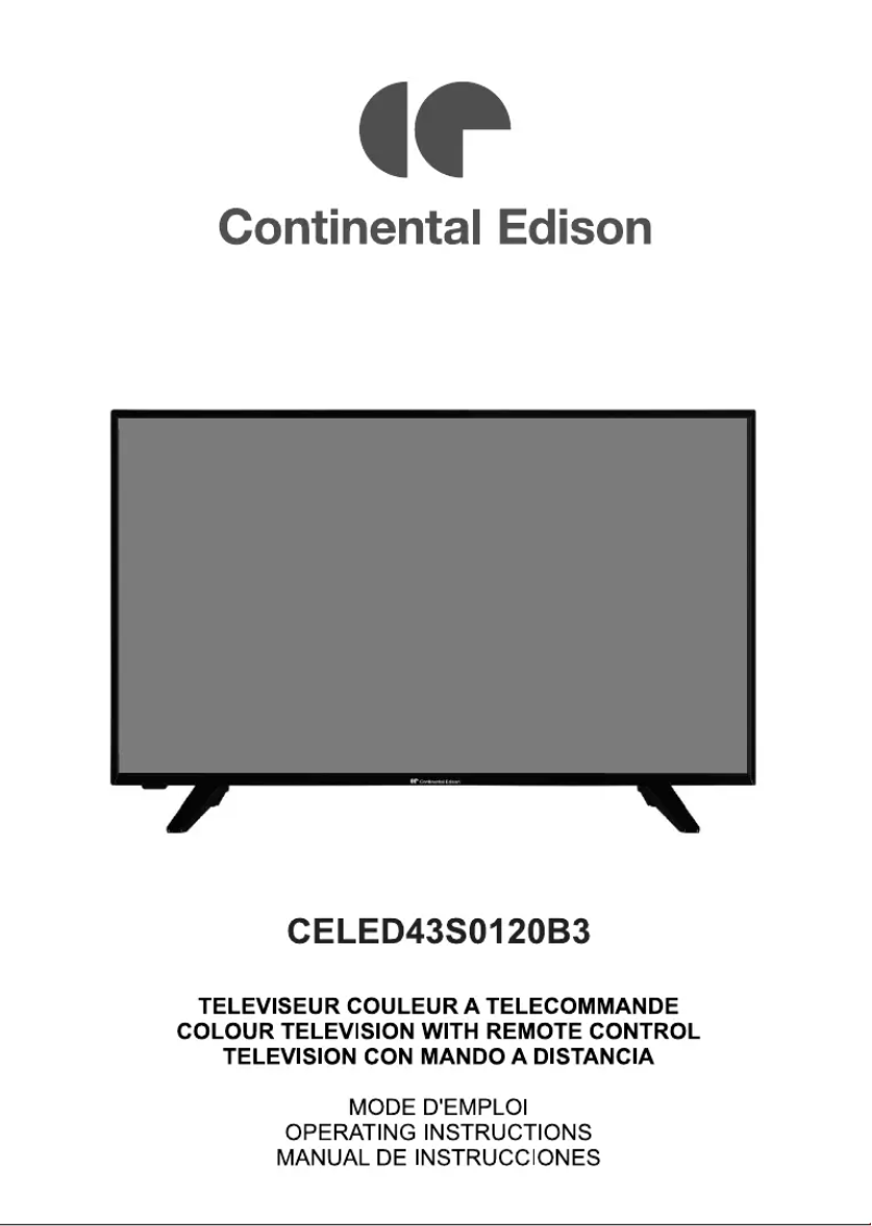 Image de la première page du manuel de l'appareil CELED43S0120B3