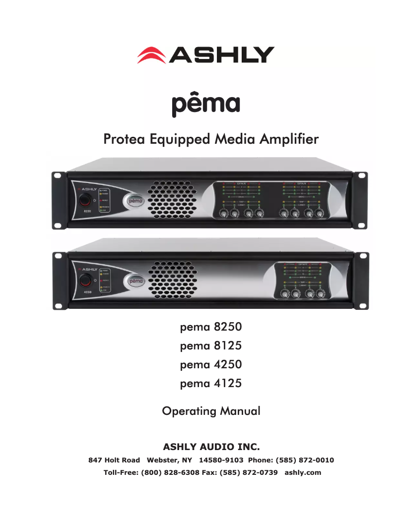 Página 1 del manual Manual de usuario Ashly Pema 4250