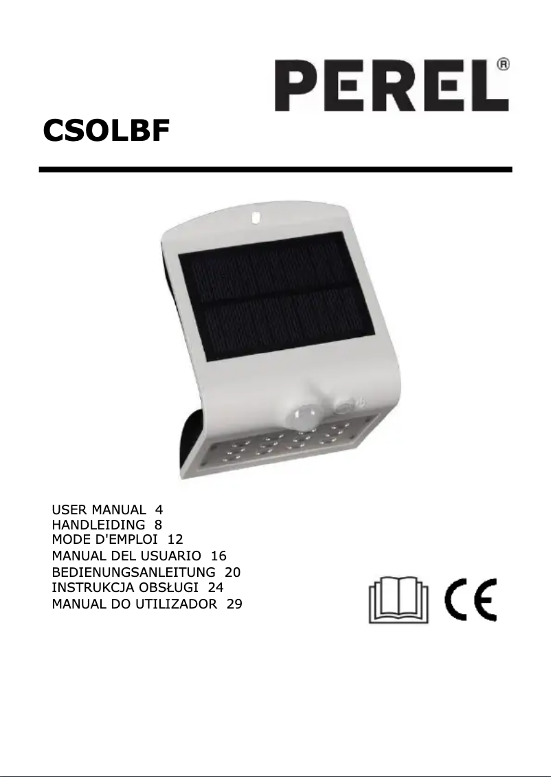 Page 1 de la notice Manuel utilisateur Perel CSOLBF