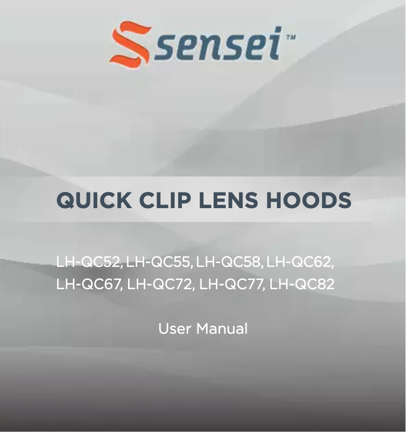 Page n°1 - Manuel utilisateur Sensei LH-QC62