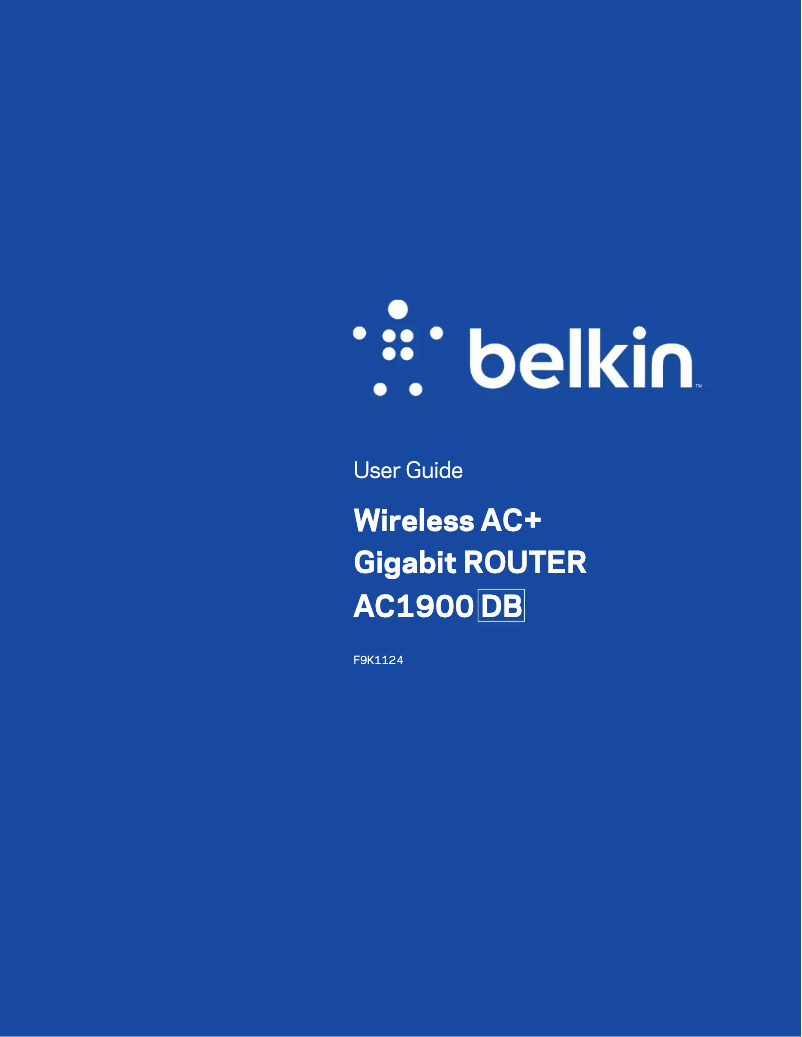 Página 1 del manual Manual de usuario Belkin F9K1124