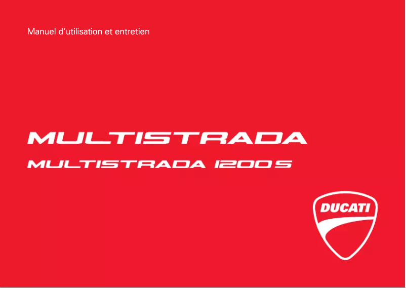 Page 1 de la notice Manuel utilisateur Ducati Multistrada 1200 S (2016)