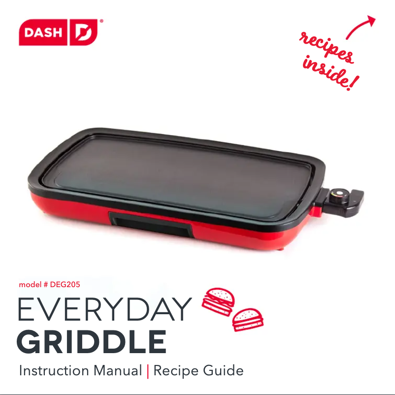 Image de la première page du manuel de l'appareil Everyday Griddle DEG200GBAQ01