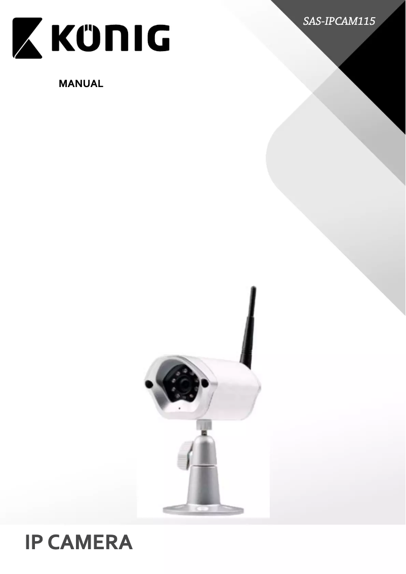 Page 1 de la notice Manuel utilisateur Konig SAS-IPCAM115