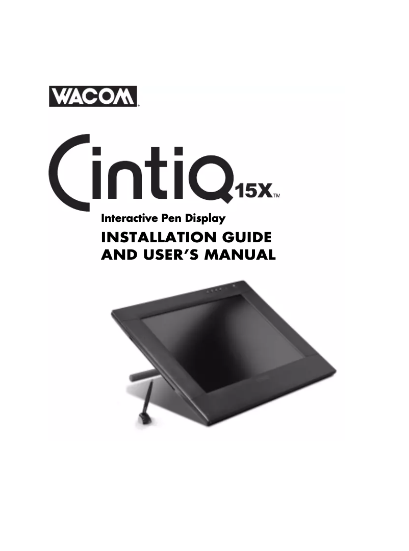 Página 1 del manual Manual de usuario Wacom Cintiq 15X