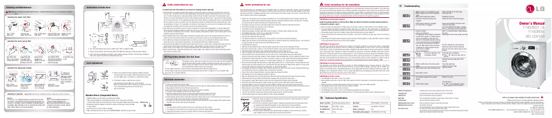 Page 1 de la notice Manuel utilisateur LG WD-CD914W