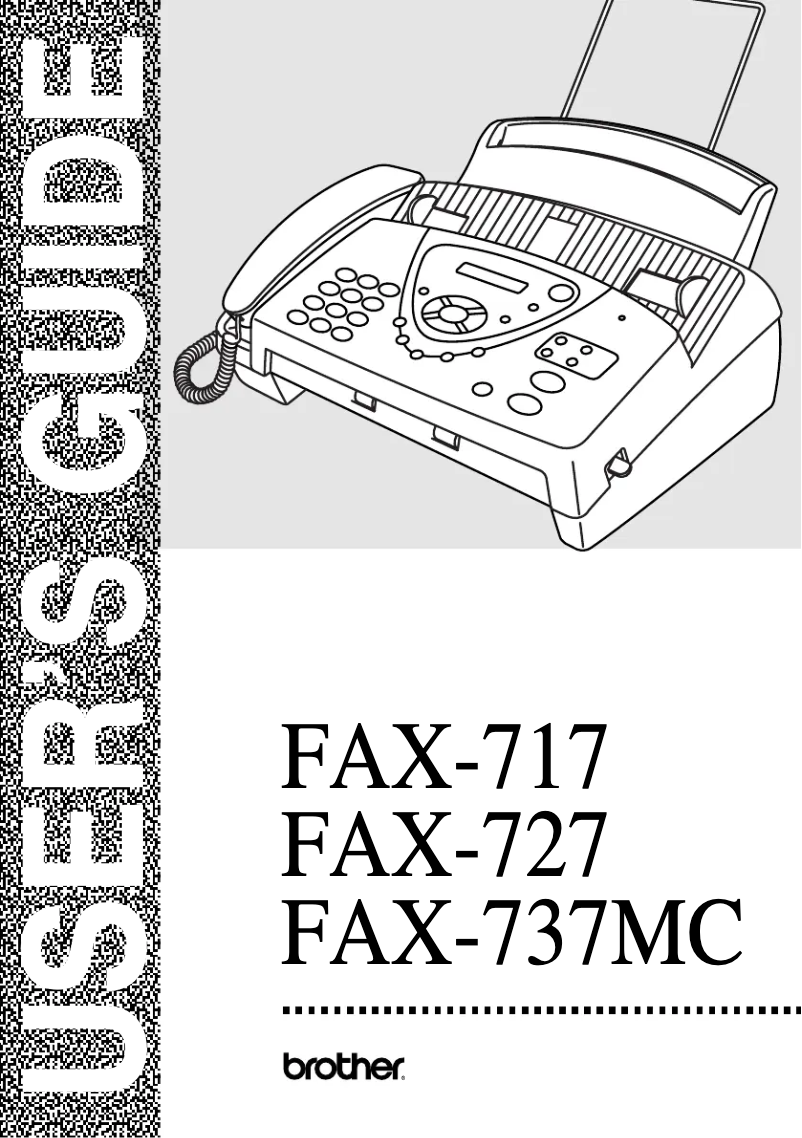 Page n°1 - Manuel utilisateur Brother FAX-737MC