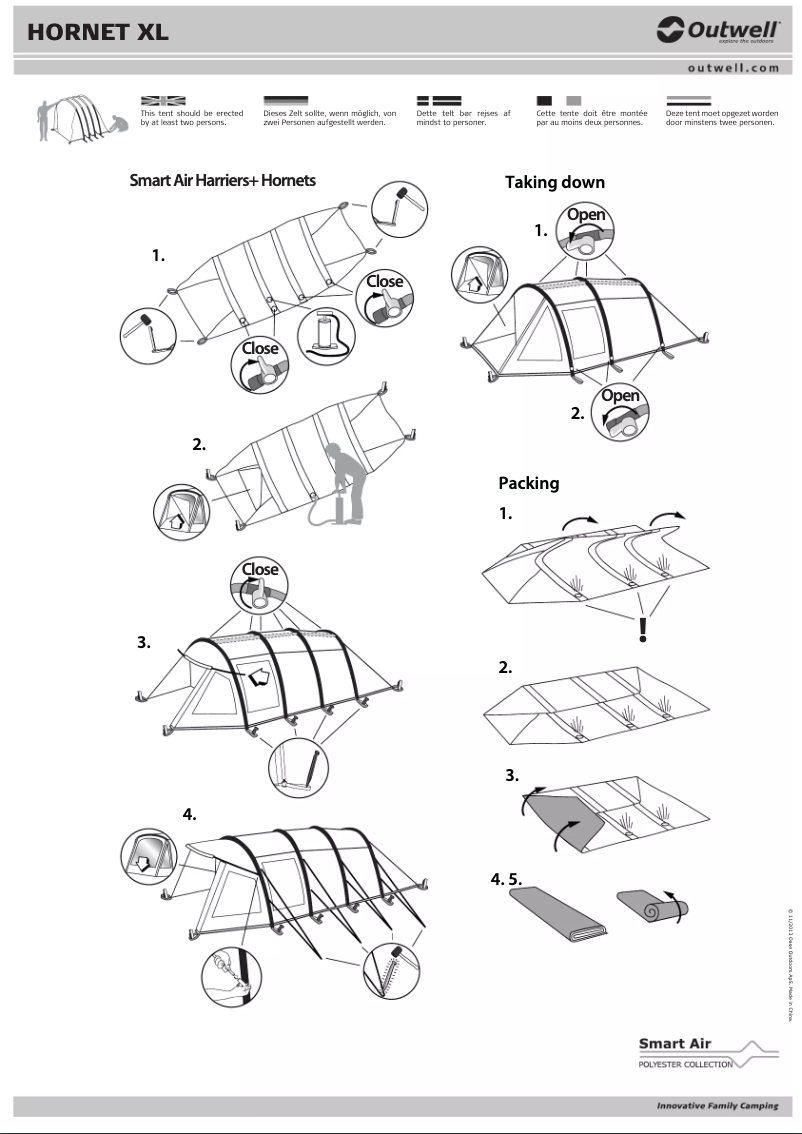 Página 1 del manual Manual de usuario Outwell Hornet XL