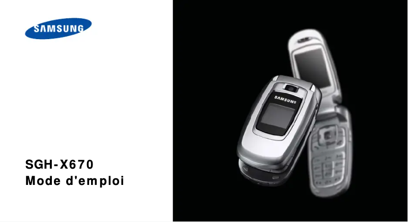 Page 1 de la notice Manuel utilisateur Samsung SGH-X670