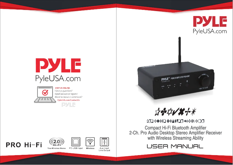 Page 1 de la notice Manuel utilisateur Pyle PDA46BT