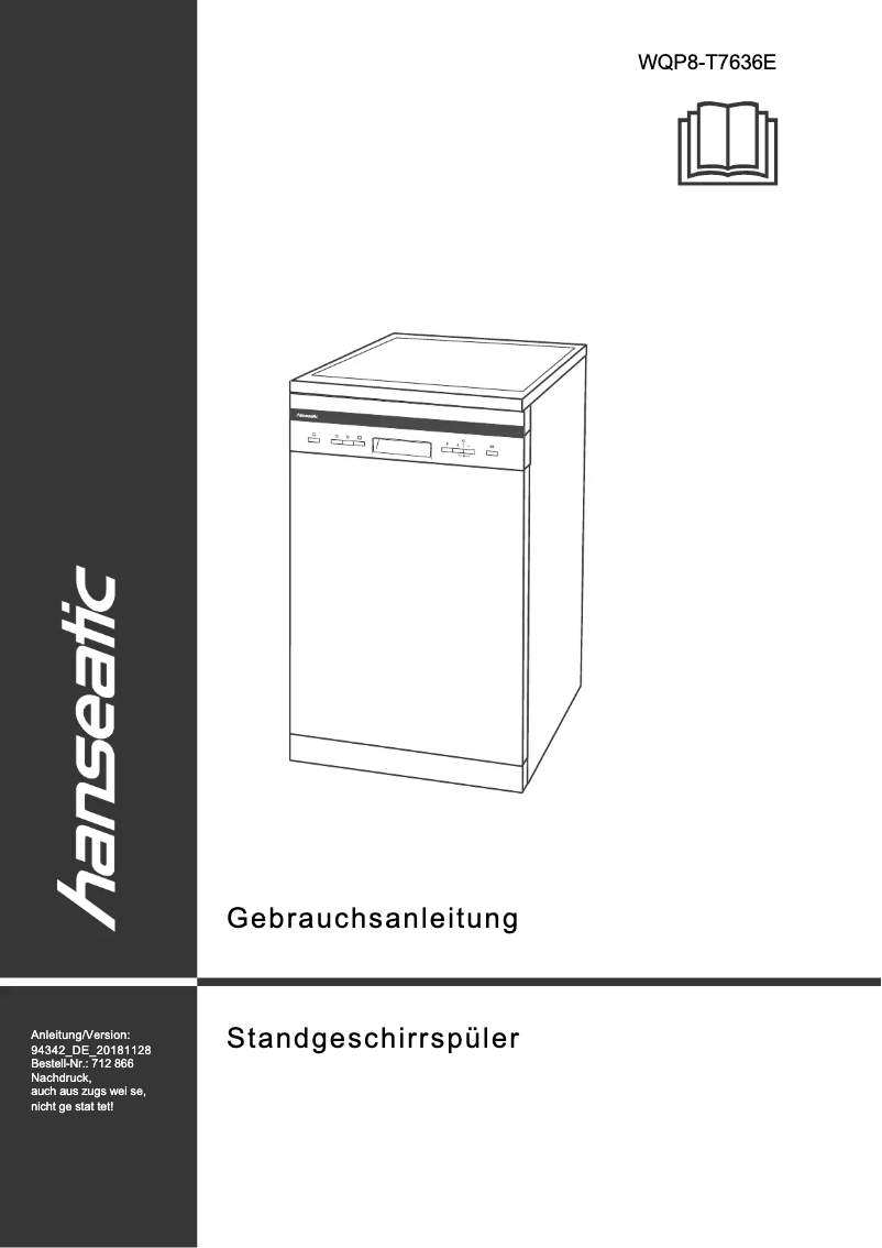 Page n°1 - Manuel utilisateur Hanseatic WQP8-T7636E