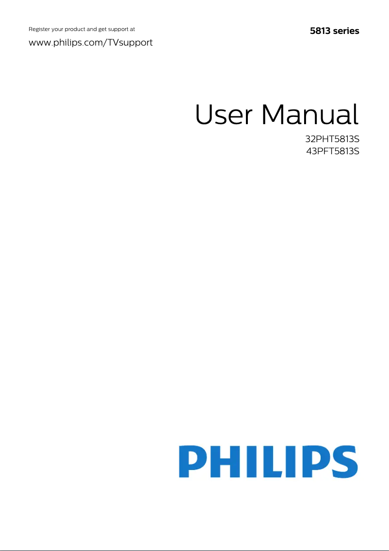 Page 1 de la notice Manuel utilisateur Philips 32PHT5813S