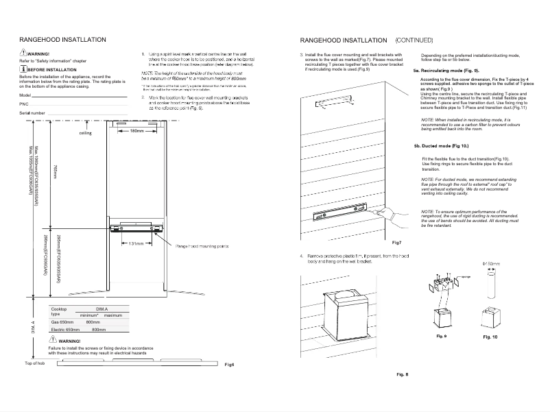 Page 1 de la notice Guide d'installation Electrolux EFC935SAR