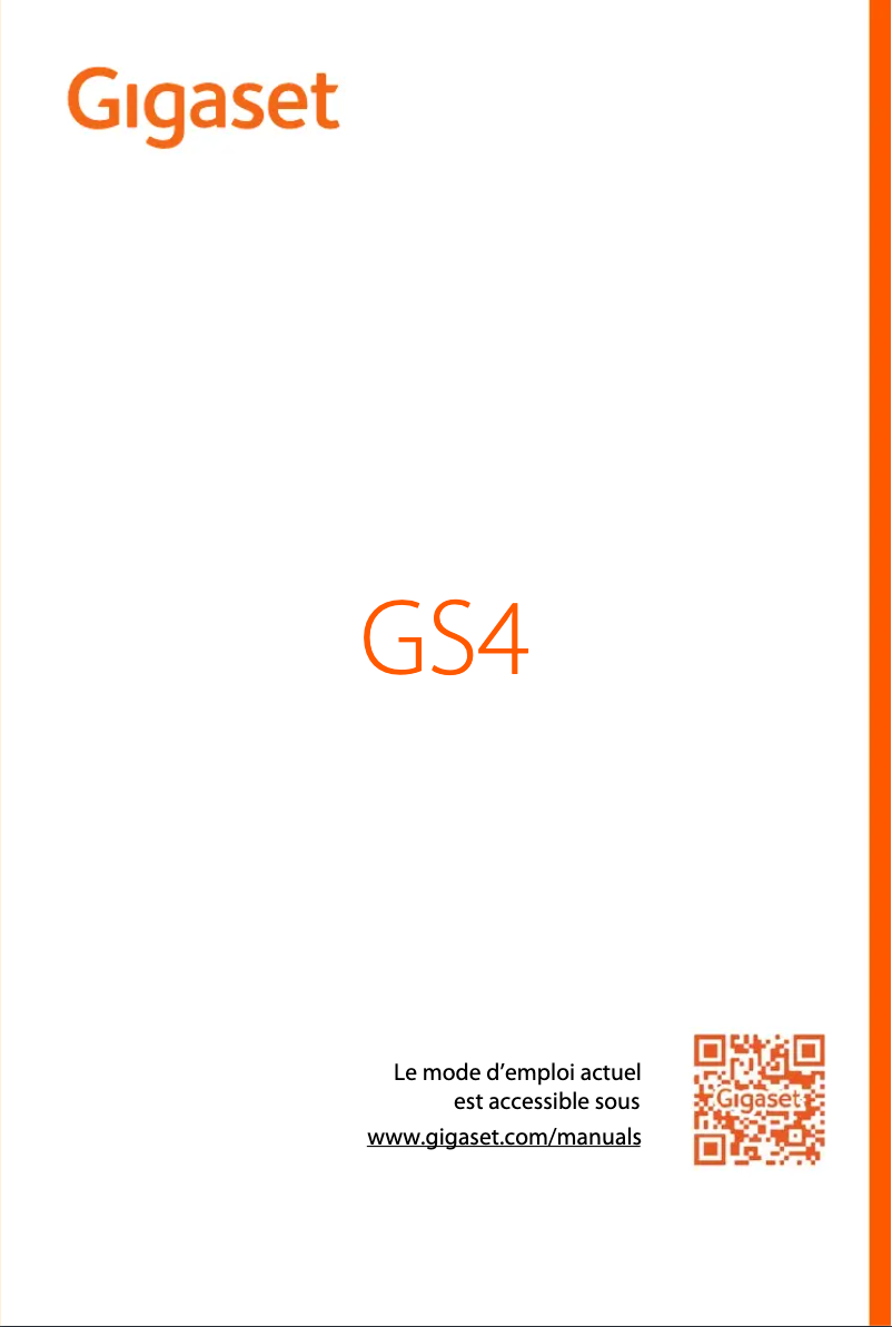 Page n°1 - Manuel utilisateur Gigaset GS4 Senior