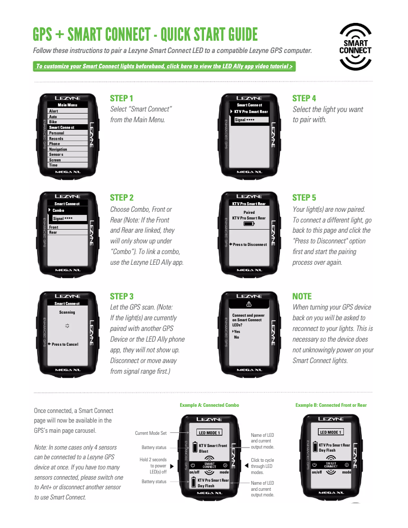 Page 1 de la notice Manuel utilisateur Lezyne Connect Smart
