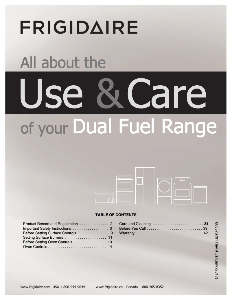 Page 1 de la notice Mode d'emploi Frigidaire FGDF4085TS