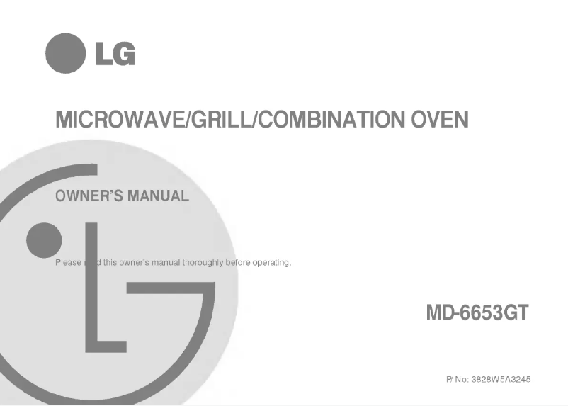 Page 1 de la notice Manuel utilisateur LG MD-6653GT