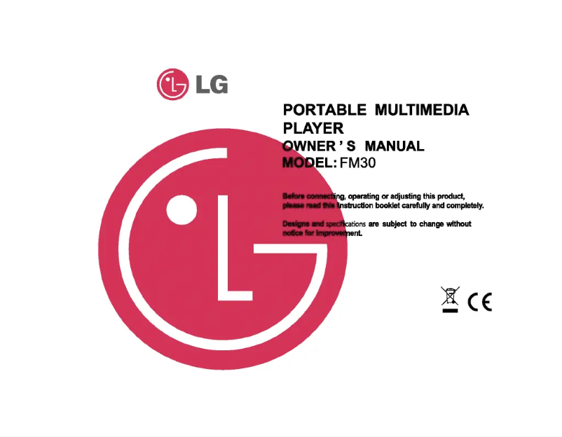Página 1 del manual Manual de usuario LG MF-FM30S1K