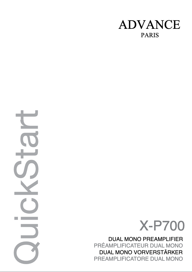 Image de la première page du manuel de l'appareil X-P700